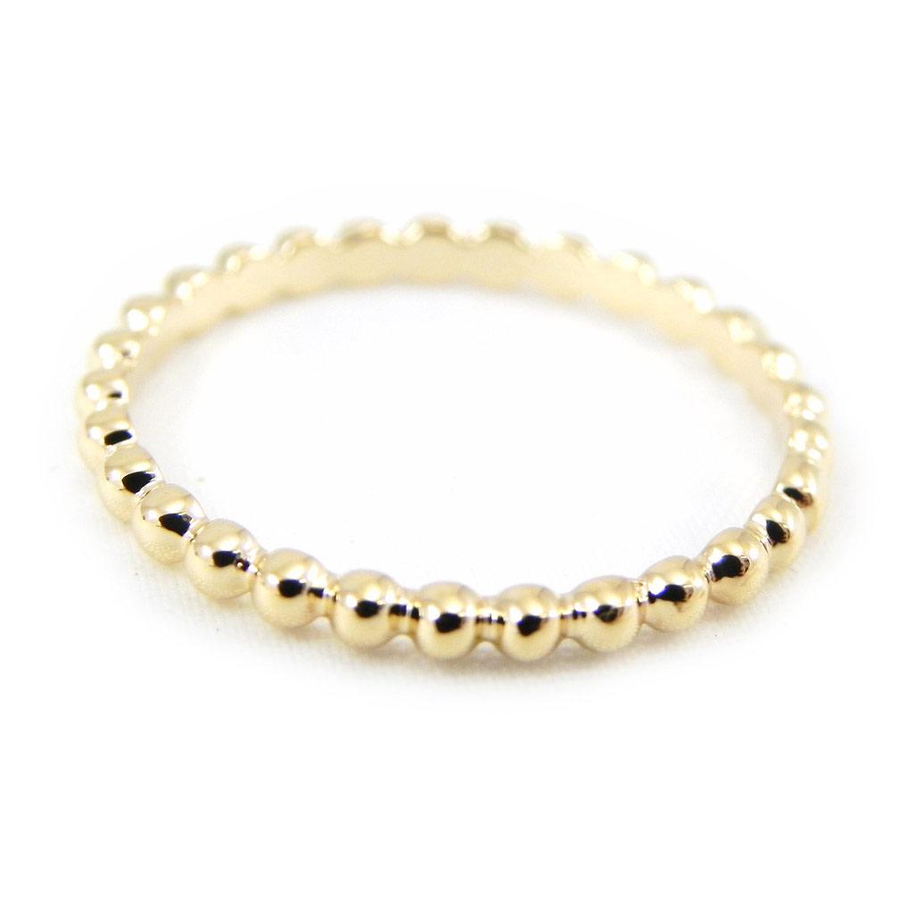 Verighete placate cu aur 'Margele' - 2 mm