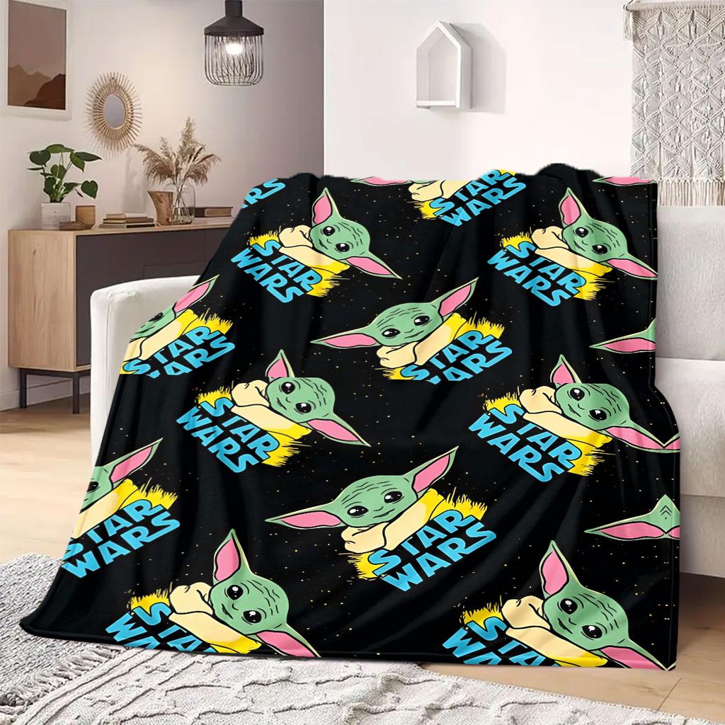StarWars Cartoon Flannel Blanket Print for Sofas Beds Bedrooms Chairs Travel Picnics Home Decor Various Sizes Available