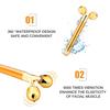 24K Gold Electric Facial Massager Y Shaped Full Body Face Tighten Micro Current Massage Roller