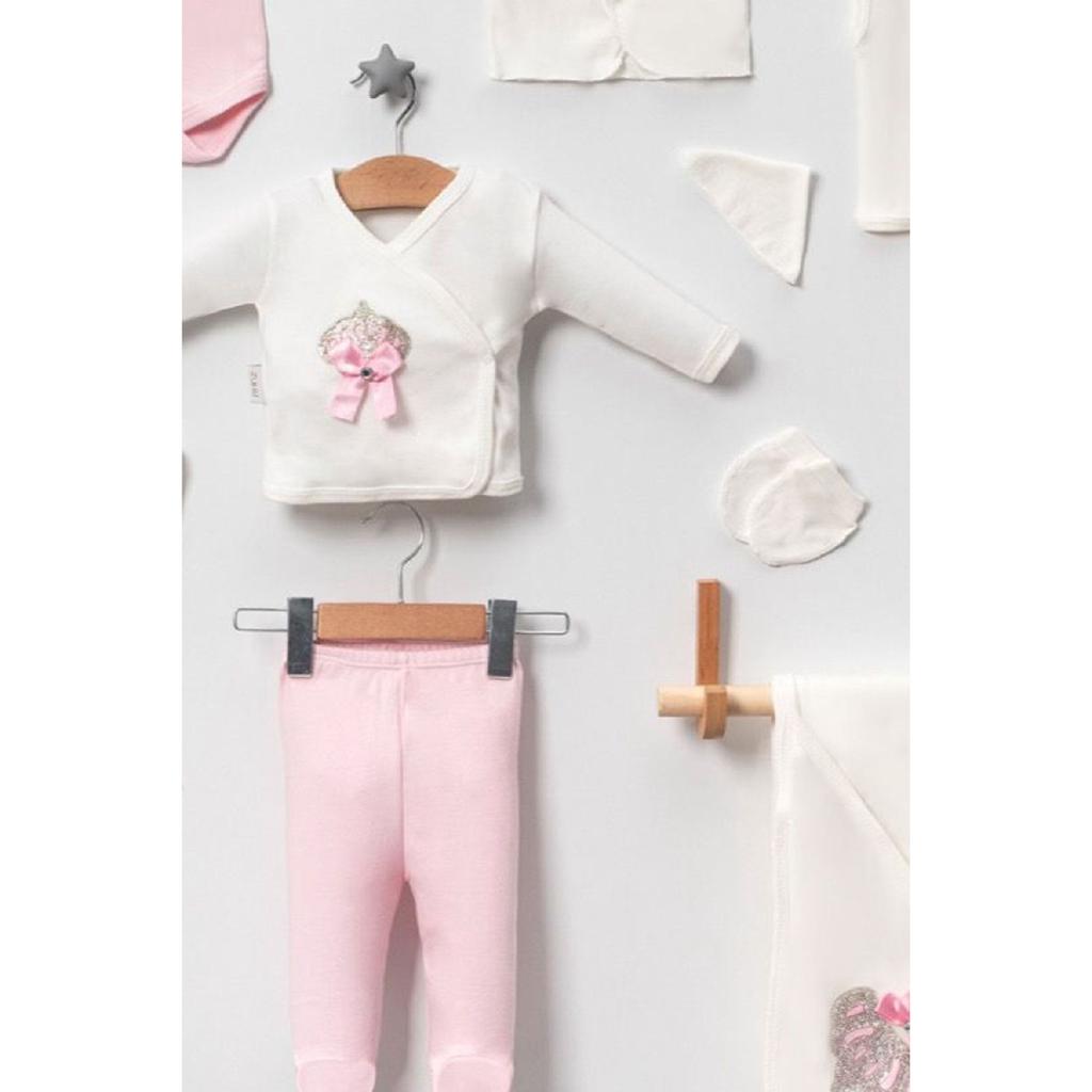 Boxed Girl - Ubranka dla noworodków, 100% bawełny, kamienie dla niemowląt, 11-częściowe zestawy do wypisu ze szpitala