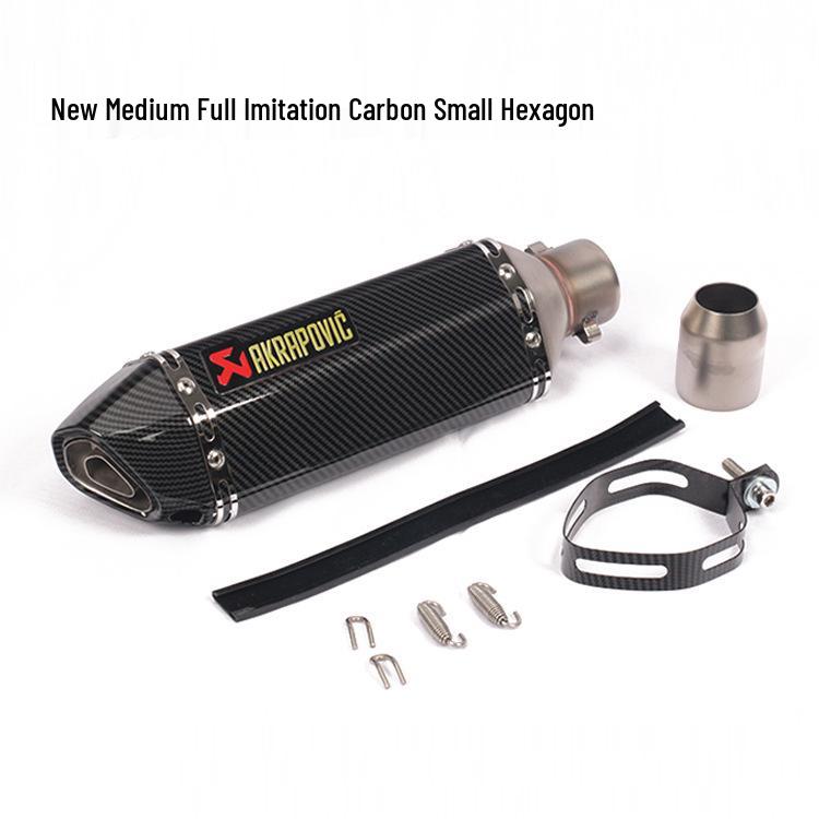 Huanglong Motorcycle Carbon Hex Exhaust for 600NINJA, 400CBR, 500R3, R25, GSX250