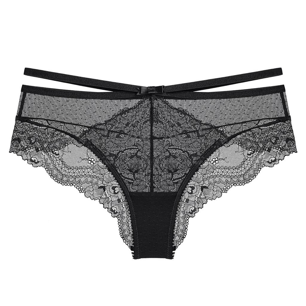 Sexy Breathable Lace Panties Hollow Personality Charming Pure Desire Low Waist Large Size Women's Briefs