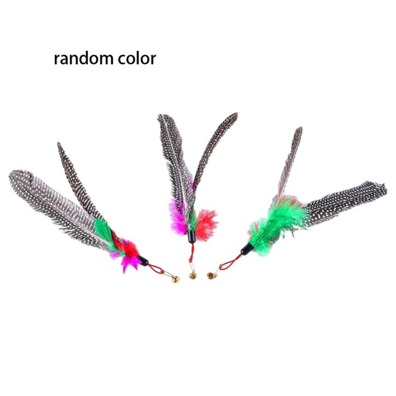 DIY Hausgemachte Katzenangel Ersatzkopf Perlenfeder Katzenangel Ersatzkopf Lustiges Interaktives Haustierspielzeug