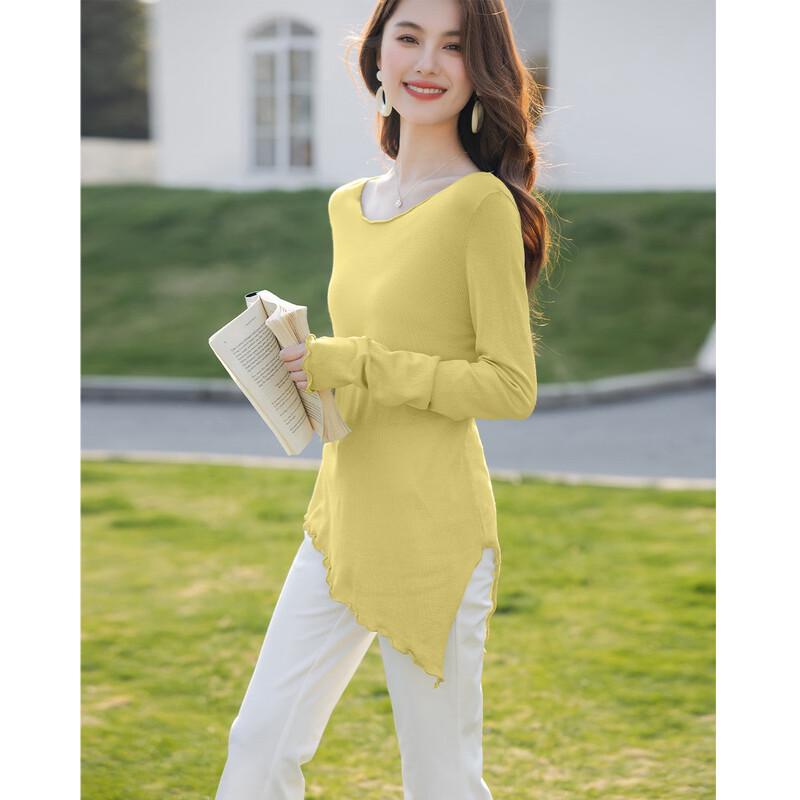 Mokaana Women's Lace Long Sleeve Knit T-shirt