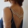 European And American Multi-Layer Rhinestone Fringed Shoulder Chain, Fashion Party Shiny Crystal Pendant, Shawl Body Chain Accessories
