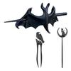 Gothic Hair Claw Women Girl Retro Bat Bird Shape Sticks Hair Pin Durable Black Crow Hairpin Halloween Hair Accessories