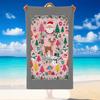Christmas Printed Beach Towel Soft Quick Dry For Indoor Outdoor Home Use Holiday Gift