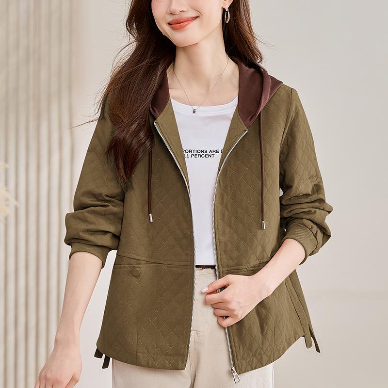 Women's Autumn 2024 Trendy Short Hooded Casual Jacket
