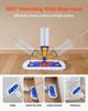 Spray Mop, with 3 Washable Pads for Dry and Wet Floor Cleaning & an 800ml Refillable Water Tank, Microfiber Dust Wet Mop & Twisted Cotton Dry Mop,