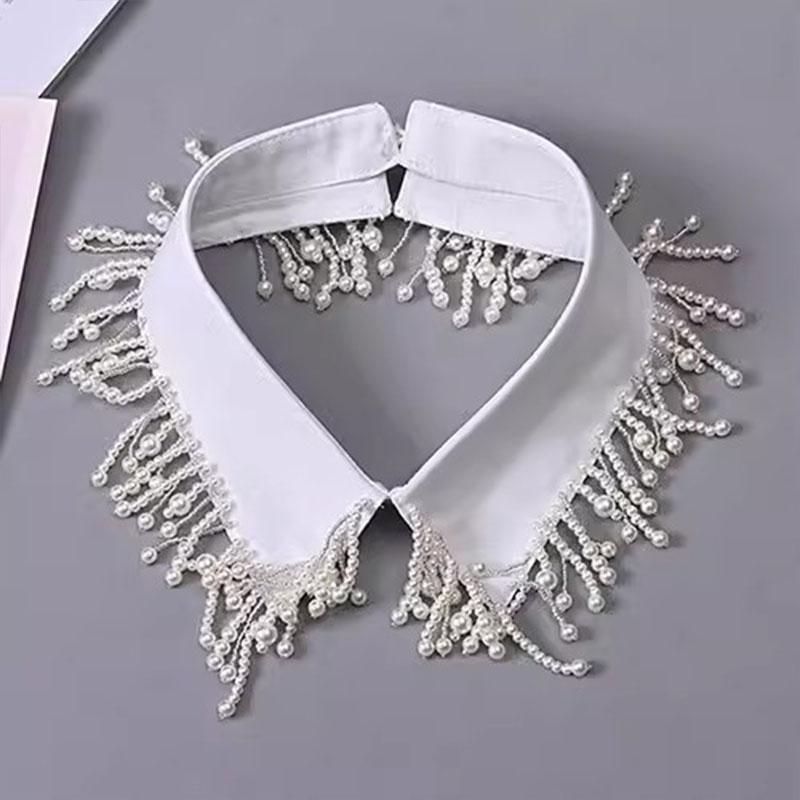 Pearl Women Shirt False Collars Crystal Removable Collar For Women Necklace Fake Collar Detachable Diamond Lacklace Nep Kraagie
