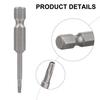 Magnetic Five Point For Torx Bit 50mm 14 Hex Shank with Hole for T8 T40 Sizes