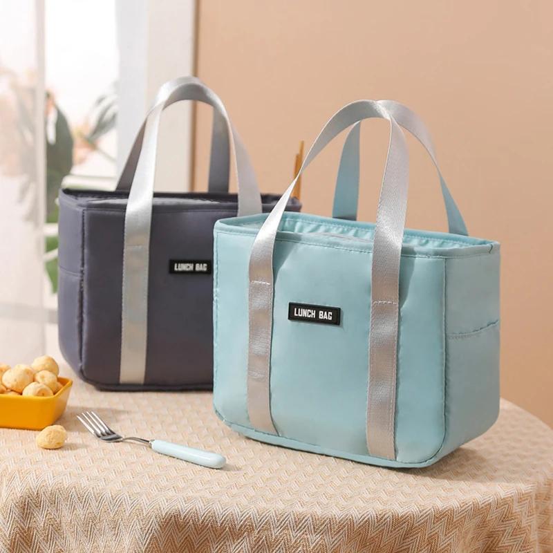 Insulated Lunch Box Thermal Bag Large Capacity Work Food Delivery Storage Container for Women Cooler Tote Travel Picnic Pouch