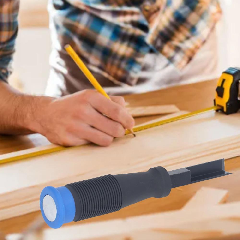 90° Precision Cut Corner Chisel Chrome Steel 12mm Right Angle Chisel TPR Handle Blue Square Mortise Chisel