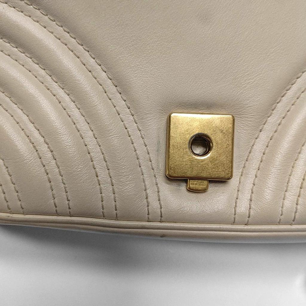 [Pre-Owned] Gucci GG Marmont Matelassé Mini Bag 'White' - Good #BI8M2W
