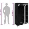 Foldable Fabric Wardrobe Black 110 x 45 x 175 cm