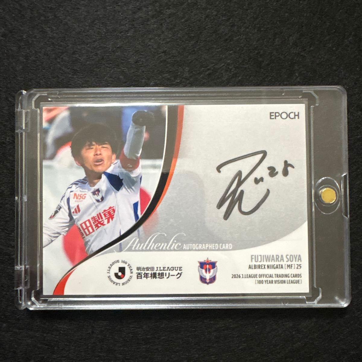 Used EPOCH 2026 J League Albirex Niigata Kanaya Fujiwara Autograph Card 55 Series with Loader