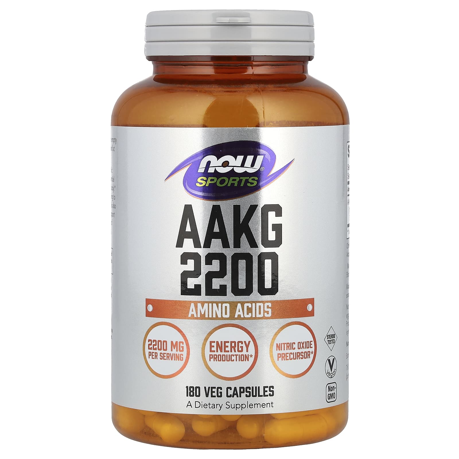 

Aakg 2200, 180 Veggie Capsules (550Mg per capsule)
