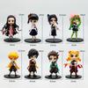 New Anime 13Cm Demon Slayer Figure Nezuko Tanjirou Zenitsu Inosuke Kyoujurou Giyuu Kawaii Qposket Pvc Model Toys Children Gift