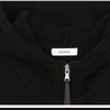 [shs Miss] Knit Hoodie Zip Up Vest Sskvto42570 Bk