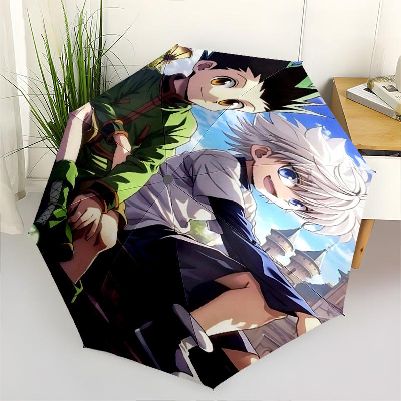 

1pc Hunter x Hunter Inspired Umbrella Automatic Open/Closed, Foldable Design, Outdoor, Perfect Gift for Fans and Travelers.C010