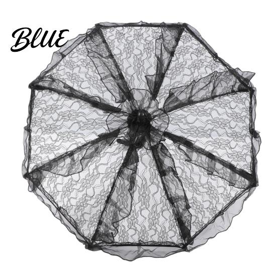 Vintage Lace Umbrella Gothic Umbrella Black Bridal Parasol for Halloween Anti UV Rain Witch Cosplay Wedding Decoration Stage Performance