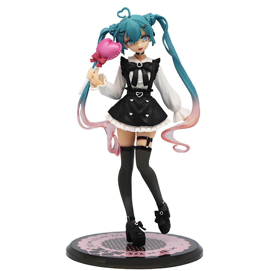 Hatsune Miku Anime Peripheral Lollipop Hatsune Figure Model Gift Doll Gift Ornament Case MIKU Desktop Car Ornament Anime Version