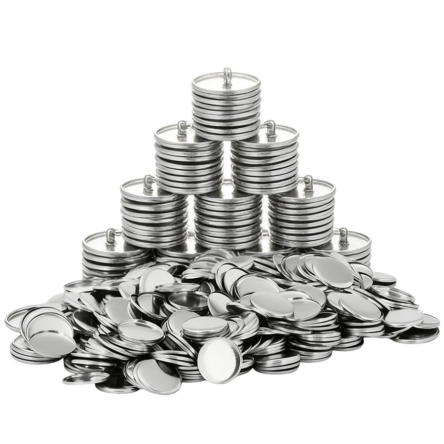 25/50 Piezas Kits de Insignias de Botón en Blanco de Hojalata de 37 mm – Medalla Metálica Brillante con Pin, Suministros de Manualidades Hechas a Mano para Crear de Forma Independiente