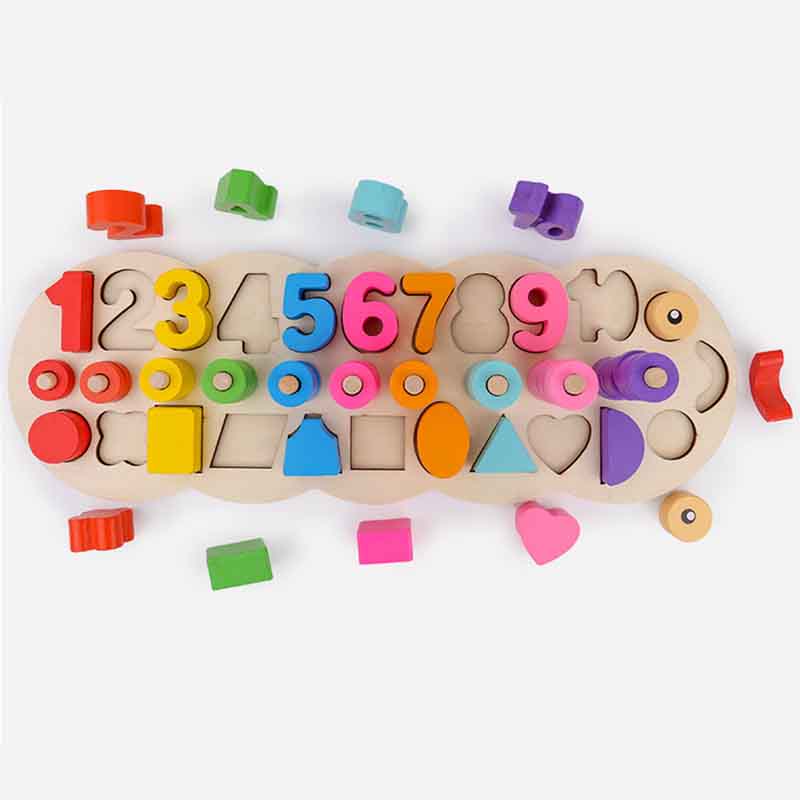 Montessori Drewniane Materiały Nauka Liczenia Dopasowywanie Liczb Dopasowywanie Kształtów Cyfrowych Wczesna Edukacja Zabawki Matematyczne dla Dzieci