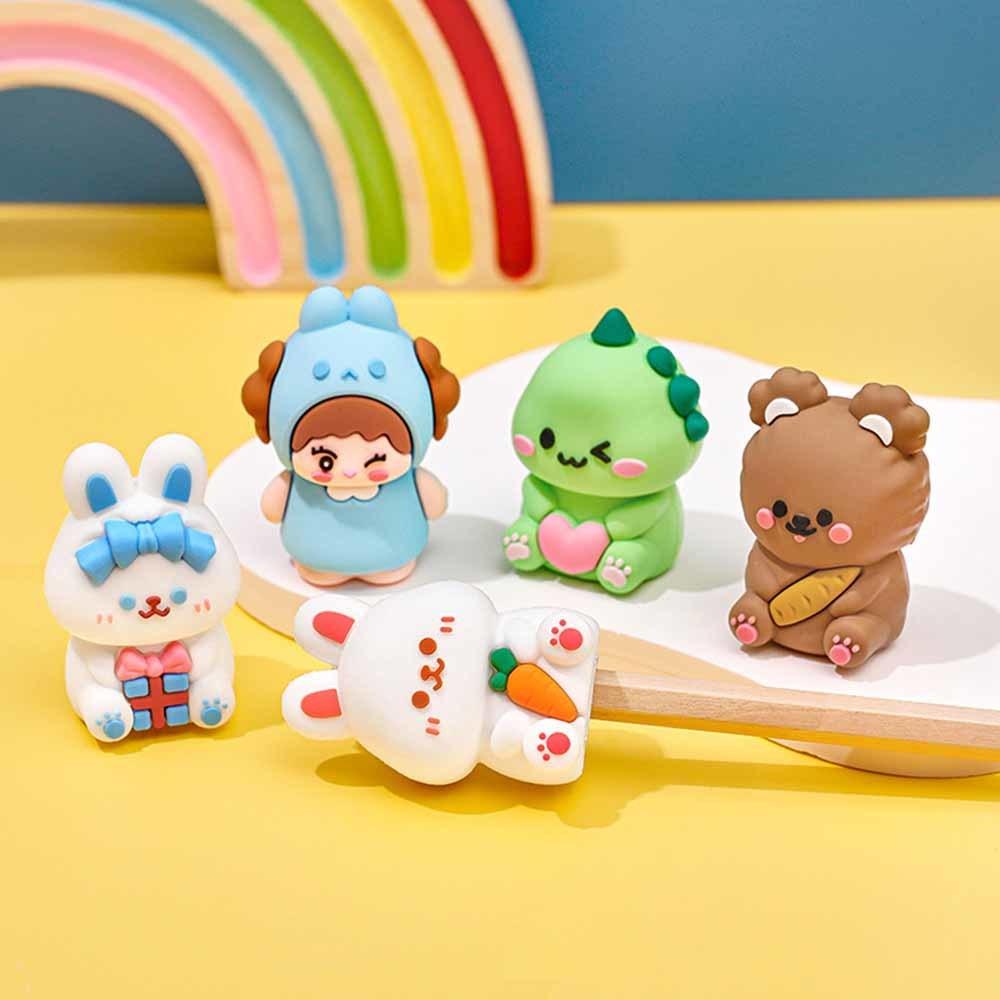 1 Piece Stationery Kawaii Animal Doll Cartoon Sharpener Pencil Office Supplies Kawaii School Accessories