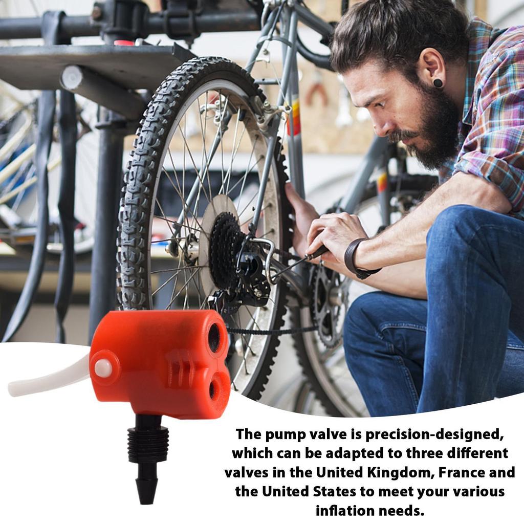 Large Outlet Pumping Parts For Inflating Bicycles Balls DualHead Nozzle Adapter For F/V And A/V Valves Bike Accessories