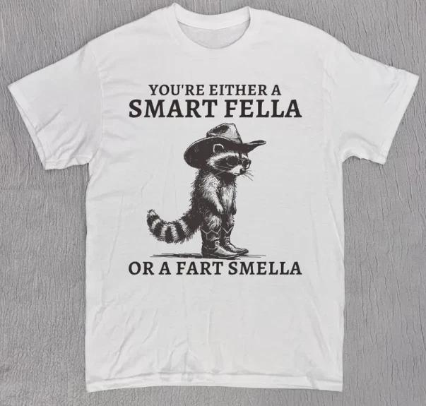 Retro Smart Fella Raccoon 90s Shirt, Funny Raccoon Vintage T-Shirt, Vintage 90s L