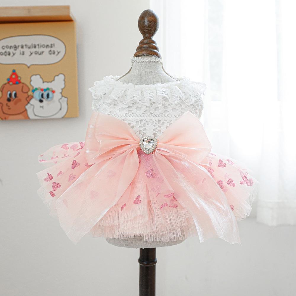 Organza Cat Dog Wedding Dress Fairy Dress Pet Skirt Sweety Puppy Skirt  For Cat Dog