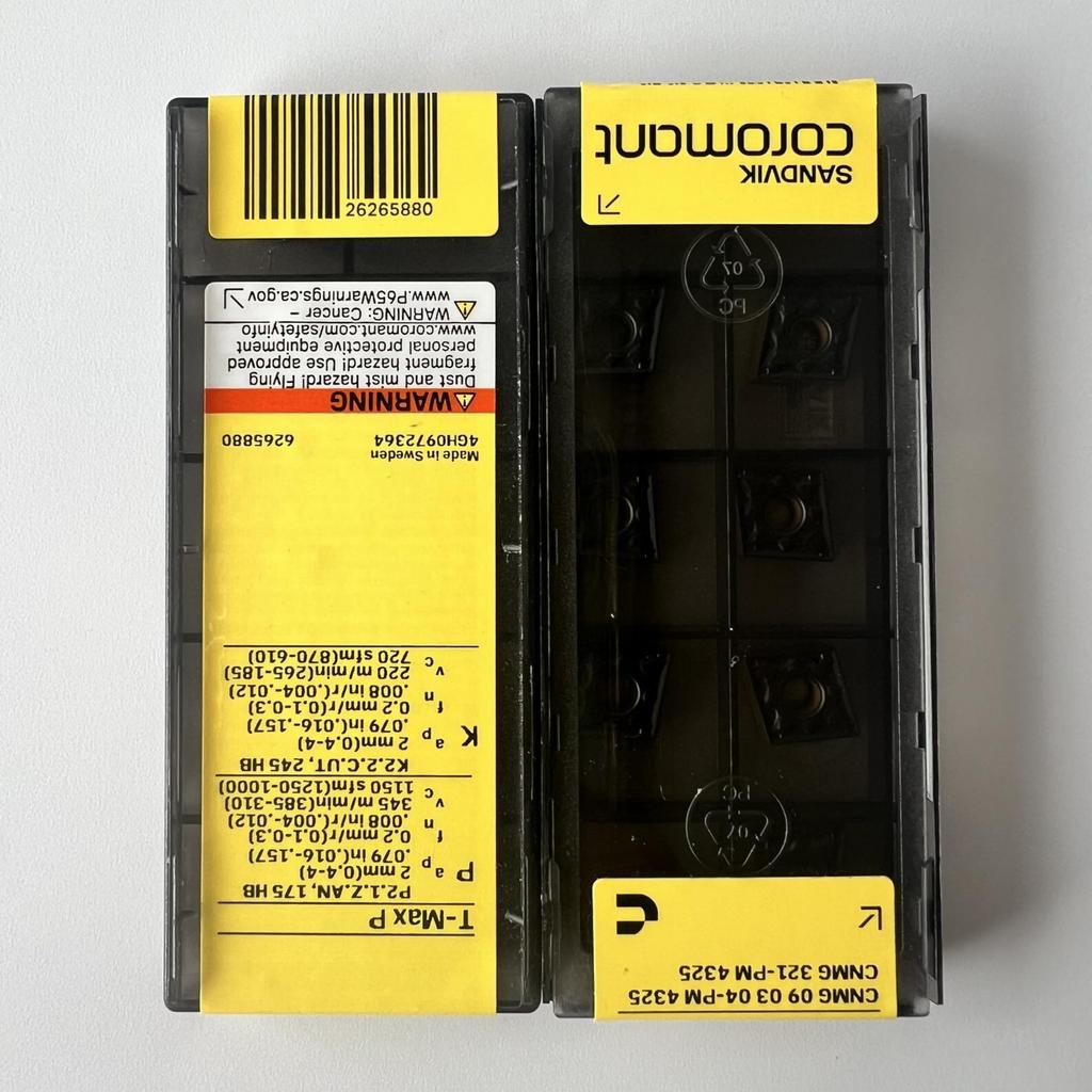 Sandvik / CNMG090304-PM 4325 / Original Swedish Hard Alloy Blade 10 Pcs