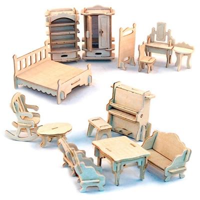 Happy Town Puzzle tridimensionnel ensemble de meubles miniatures 34 grande corée Puzzle 3d