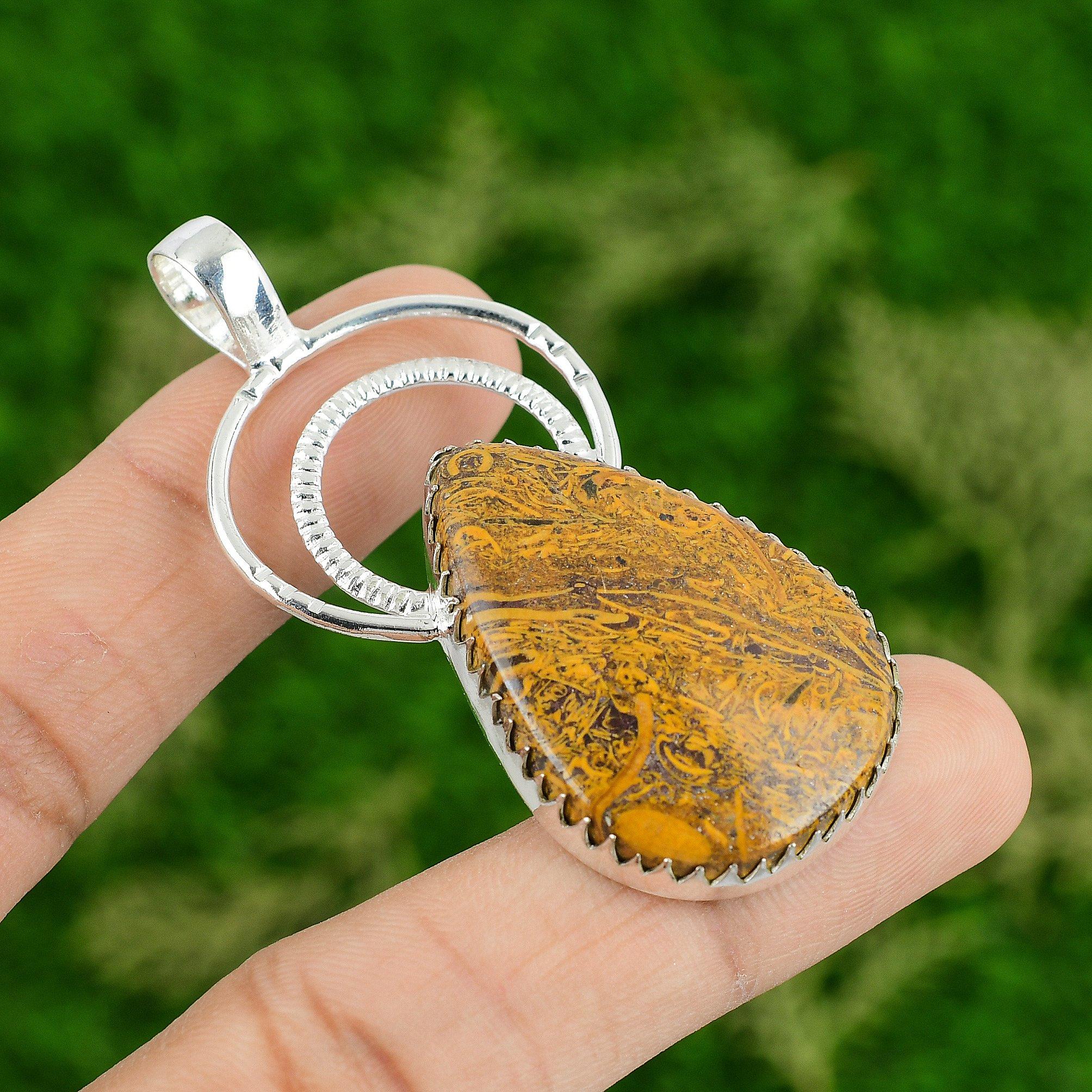 

Распродажа ко Дню сестер Серебро 925 пробы Натуральная мариамская яшма Юбилей Подвеска для дочери