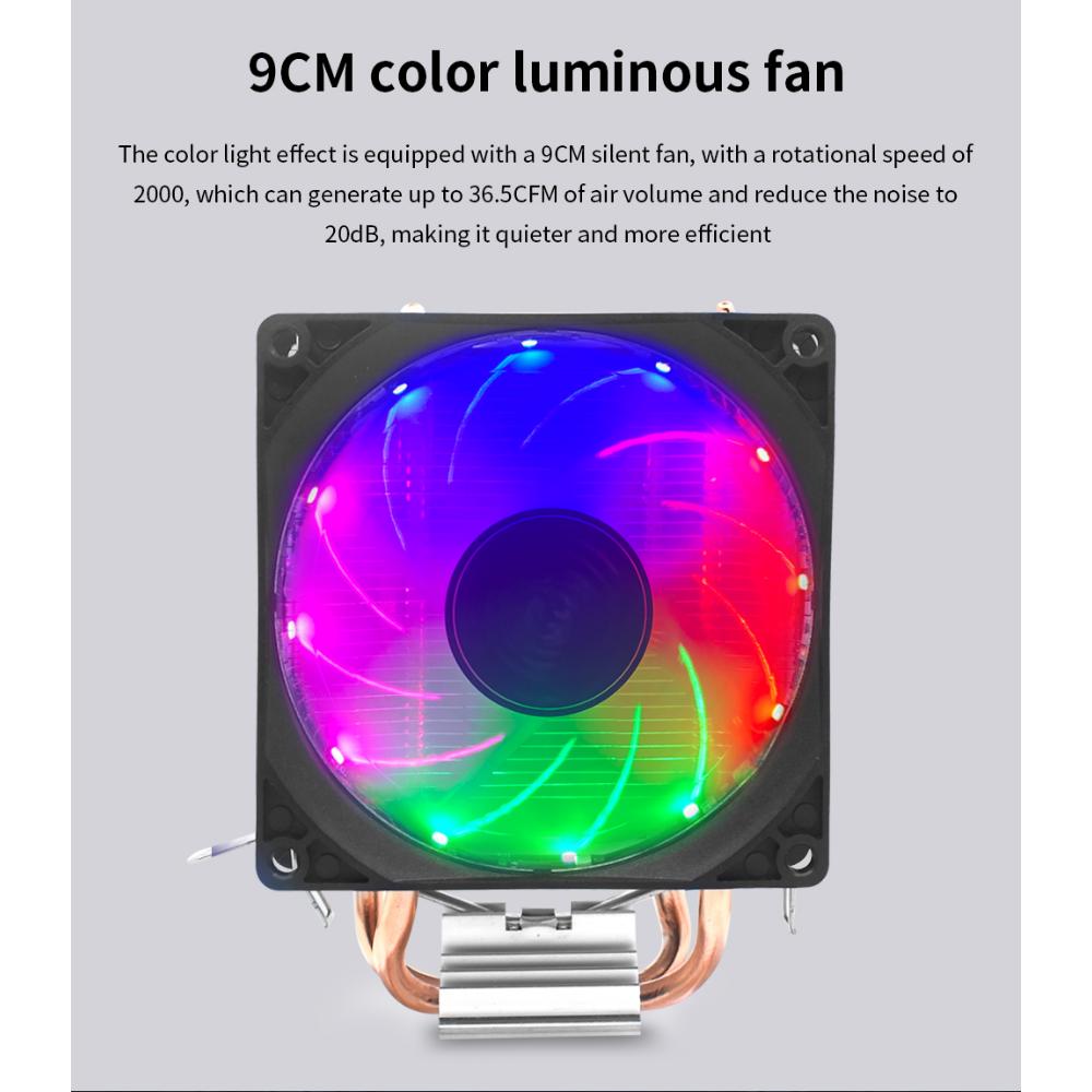Cheap TISHRIC CPU Cooler Cooling Fan 2 Heat Pipes Quiet Radiator 3 Pin ...