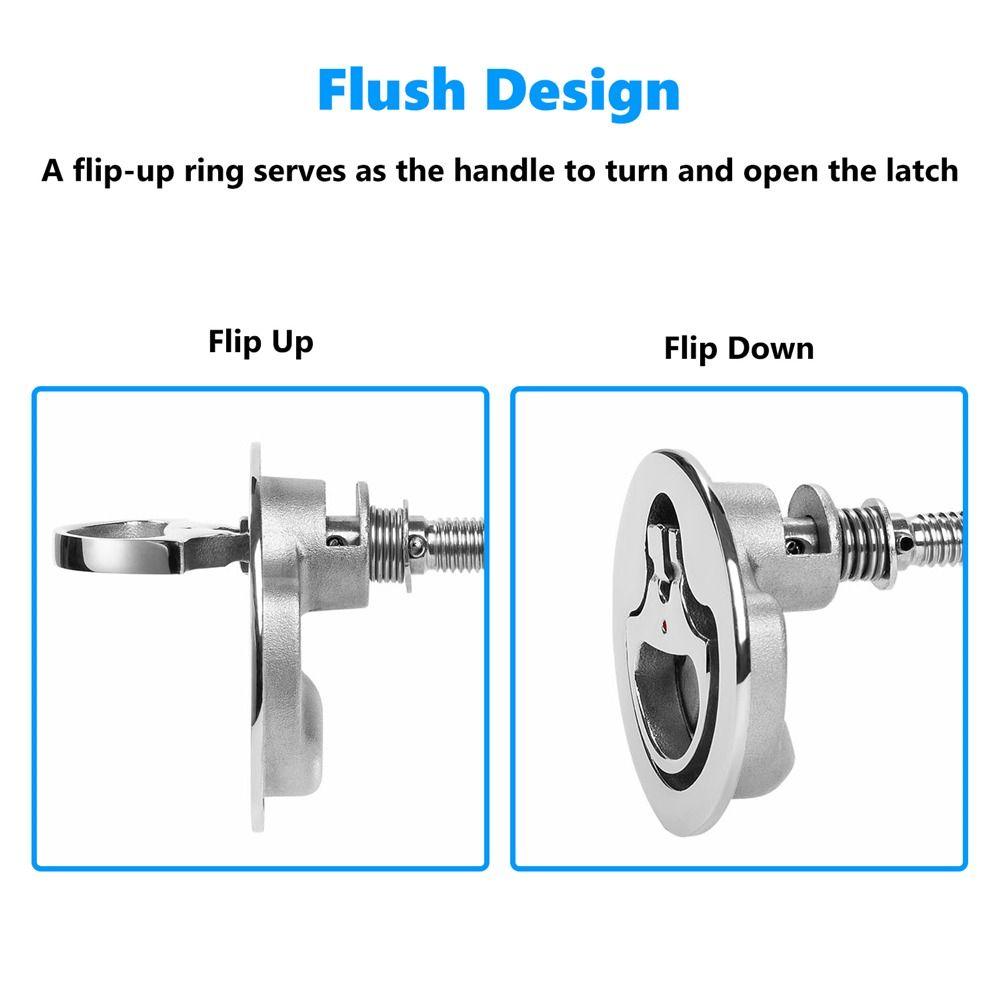 with Back Plate and Screw Boat Hatch Latches 316 Stainless Steel Boat Deck Hardware