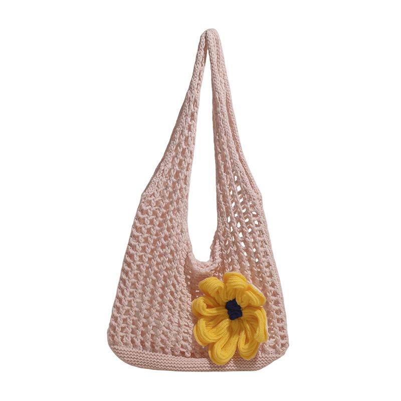 Lazy style knitted bag women's 2025 new fashion fashion travel vacation shoulder bag large capacity tote bag