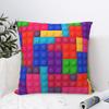 Cool Building Blocks Square Pillow Case Cushion Cover Customized Zippered Decorative Pillowcase for Sofa 4040cm