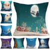 Vibrant Multicolor Christmas Santa Claus Cushion Cover Pillow Case For Stylish Car Decor