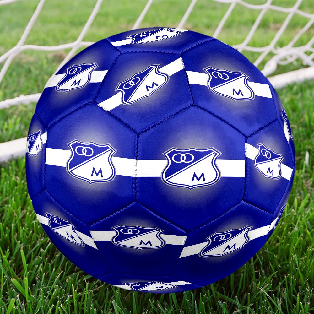 Blue Shield Emblem Millo-narios Size 5 Soccer Balls, Anti-Slip, Protective Football, Outdoor Sport, a Unique Gift Suitable for Him/her, Birthdays