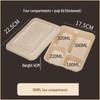 HUIWEN Disposable 4-Compartment Paper Pulp Meal Box with PP Lid
