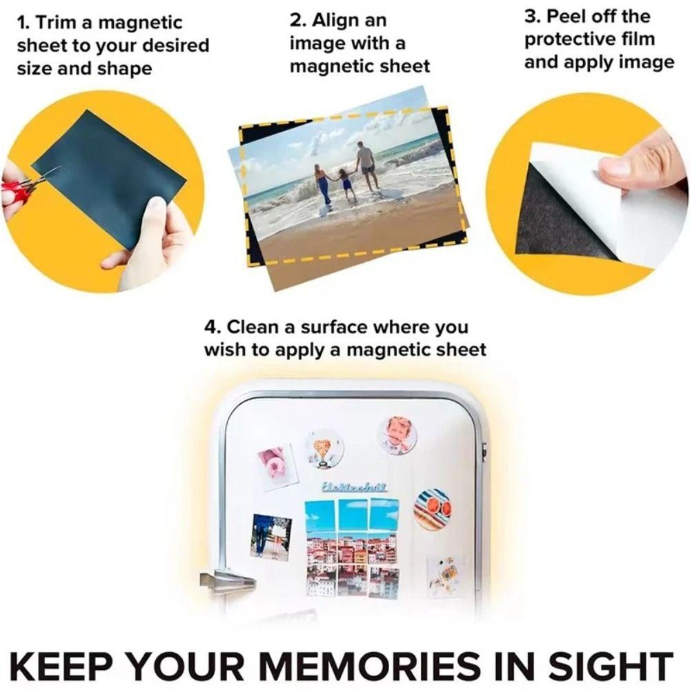 Flexible Magnetic Mat Sheets A4 Rubber Magnet New Magnet Sheet Fridge Crafts Photo Picture Decor