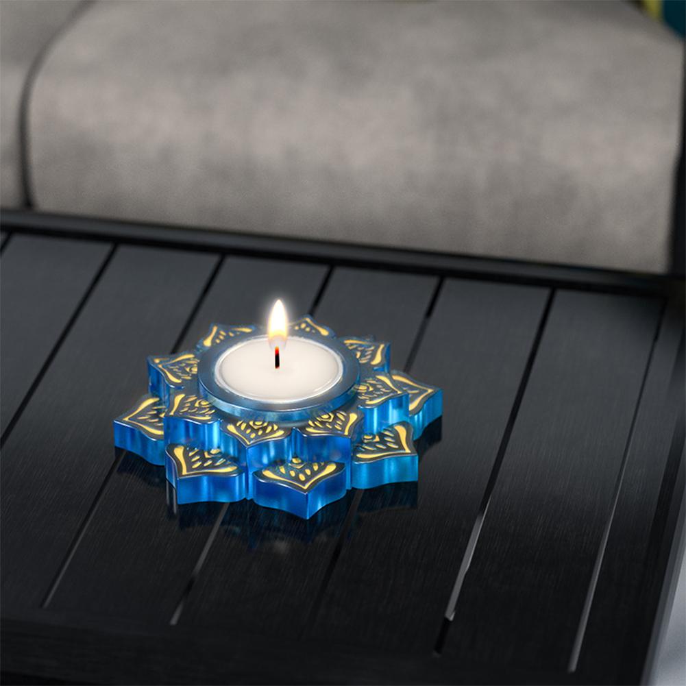 Lotus Candle Holder Storage Silicone Mold Diy Resin Abrasive Flower Mold Crystal Epoxy Resin Crafts