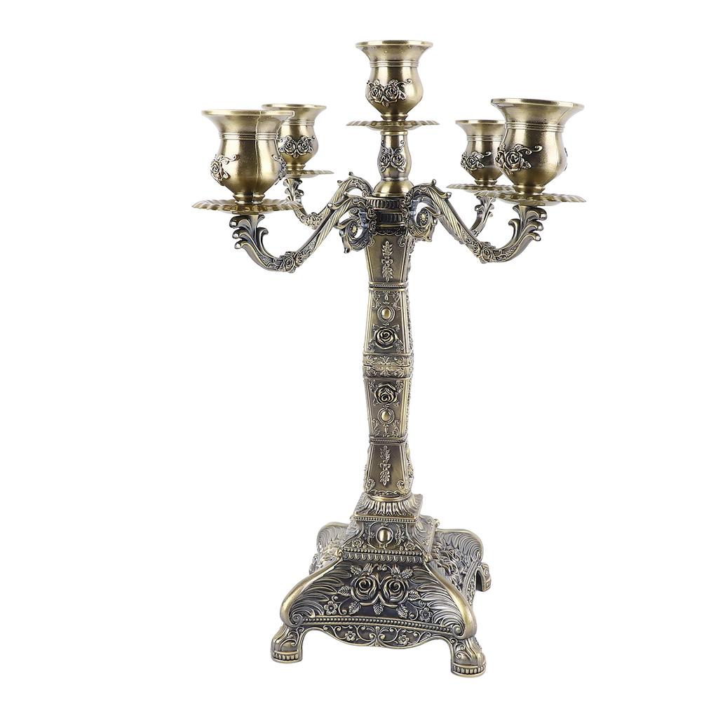 Metal Arms Candelabra European Style Retro Candlestick Holder Romantic Candle Holder Decoration for