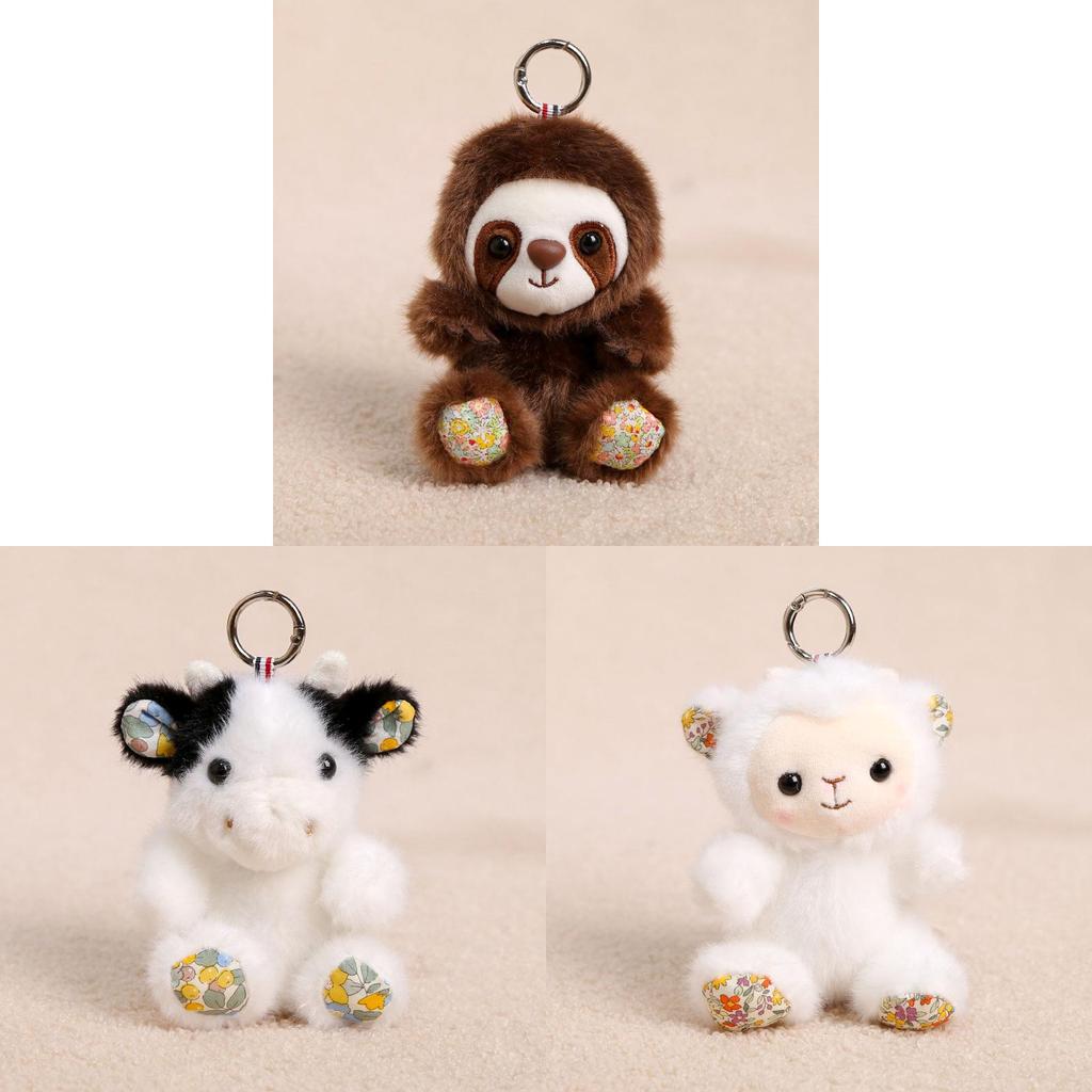 Animal Plush Keychain With Short Pile Fabric For Kids And Adults