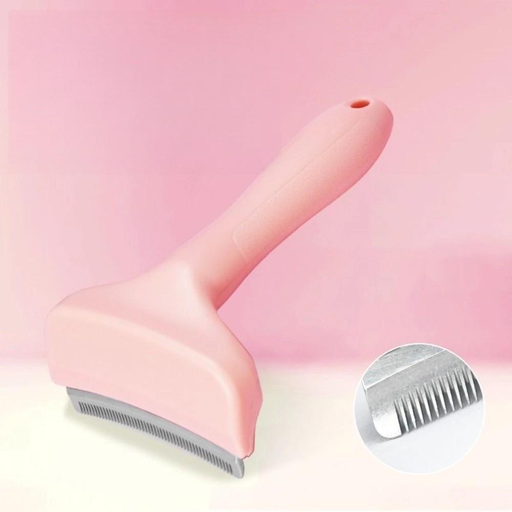 Stainless Steel Tooth Cat Detangling Brush Arched Head Ergonomic Handle Dog Brushing Comb Anti Tangle Pet Care Supplies