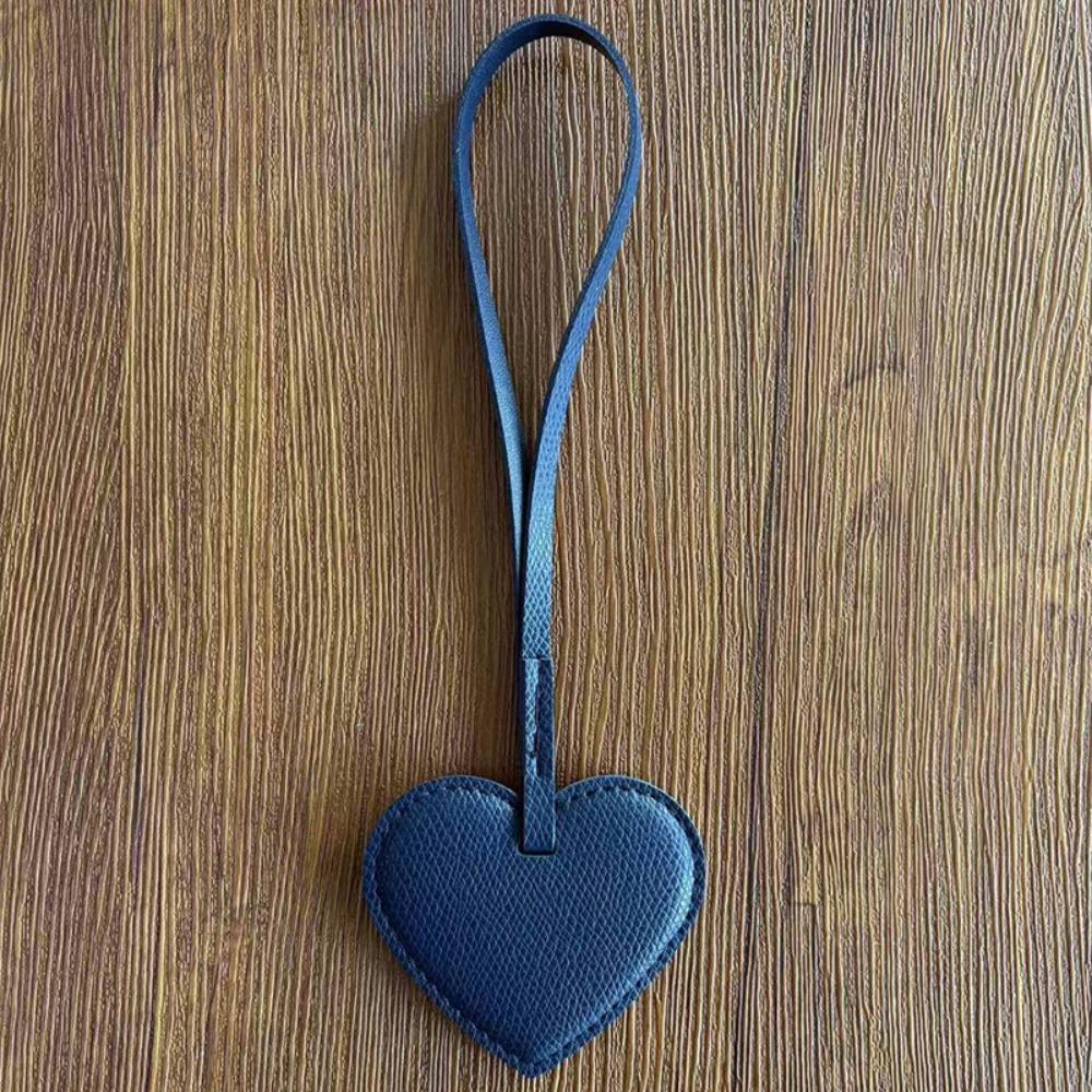 Hanger Pu Leather Heart Pendant Heart Shaped Bag Decoration Lovely Bag Charm Bag Accessory