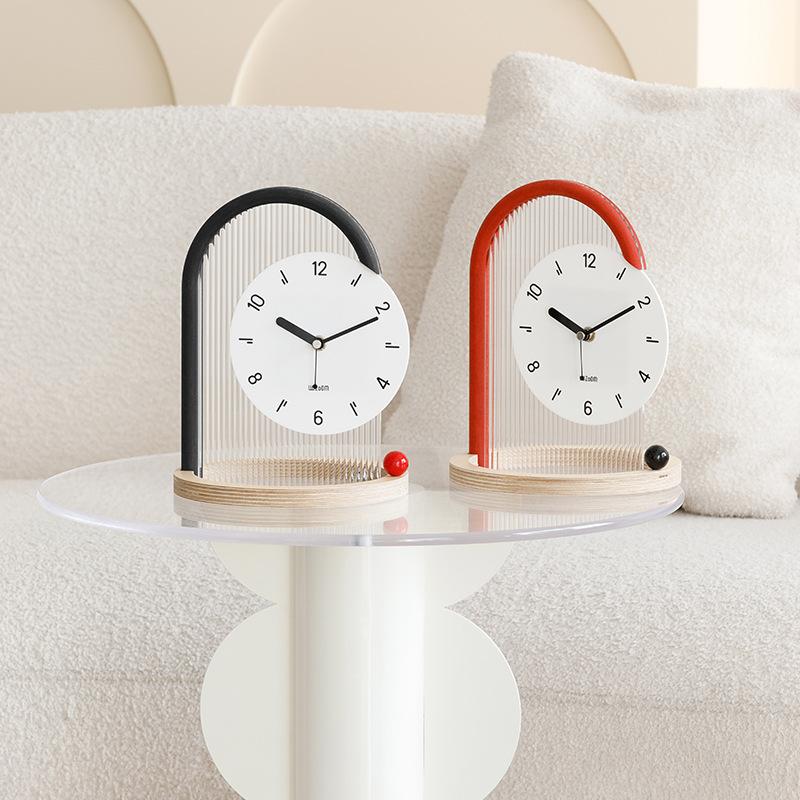Creative Arch Personality Desk Clock Nordic Simplicity Silent Table Clock Simple Dormitory Bedroom Home Decor Storni Effettuati