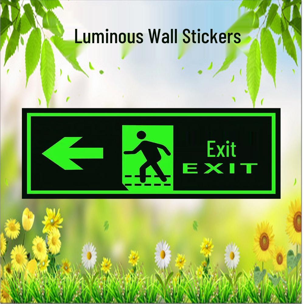 Leuchtendes PVC Notausgangs- & Treppensicherheitszeichen Aufkleber